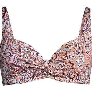 Lands' End Paisley Swim Bikini Top